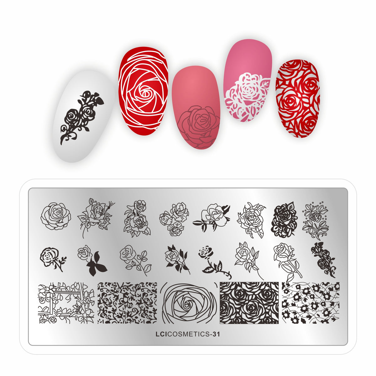 Piastra stamping nail art LCI - Rose – LCI Cosmetics